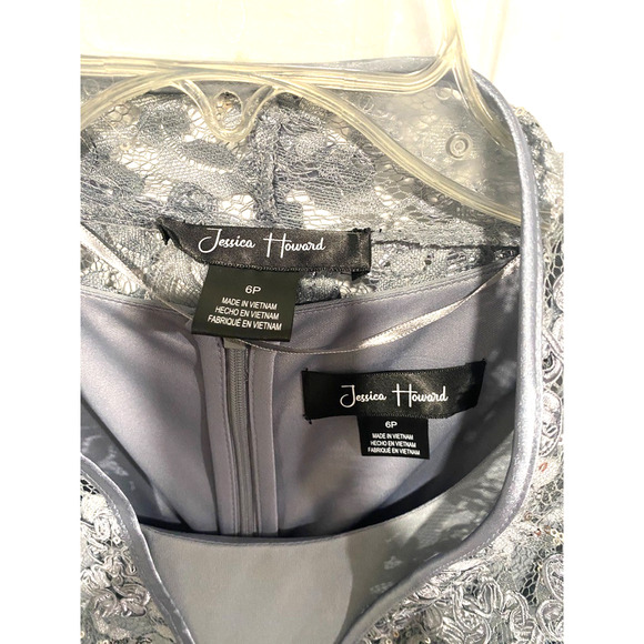 JESSICA HOWARD special occasion 2 pc grey dress size 6 P MSRP $168 - Picture 4 of 10